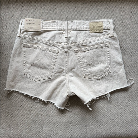 NWT AG Hailey White Cutoff Relaxed Denim Shorts - Picture 9 of 15